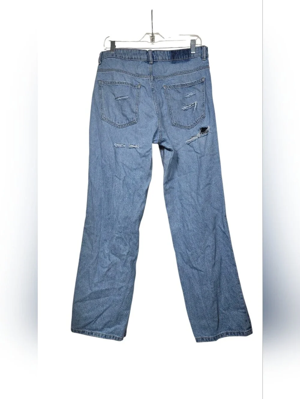 Zara Denim Distressed Ripped Jeans Blue 10